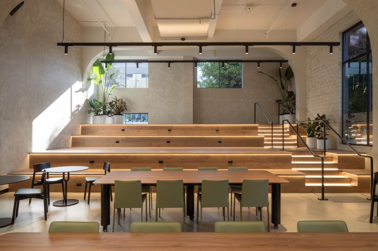 Spacious modern office interior.