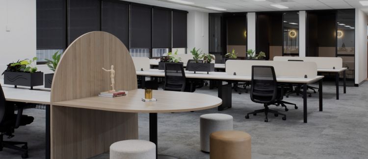 Spacious open plan office.