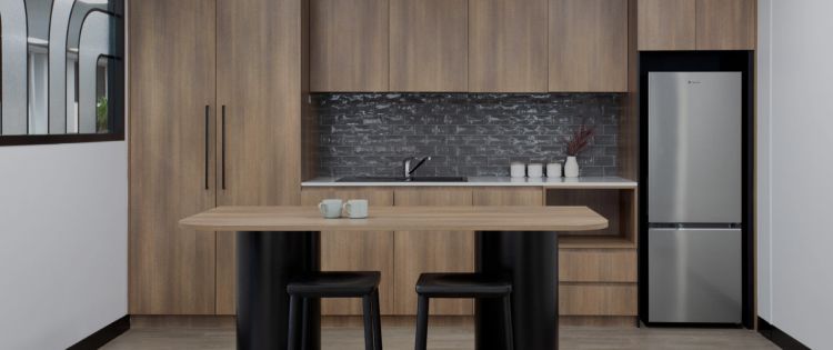  Modern office kitchenette design.