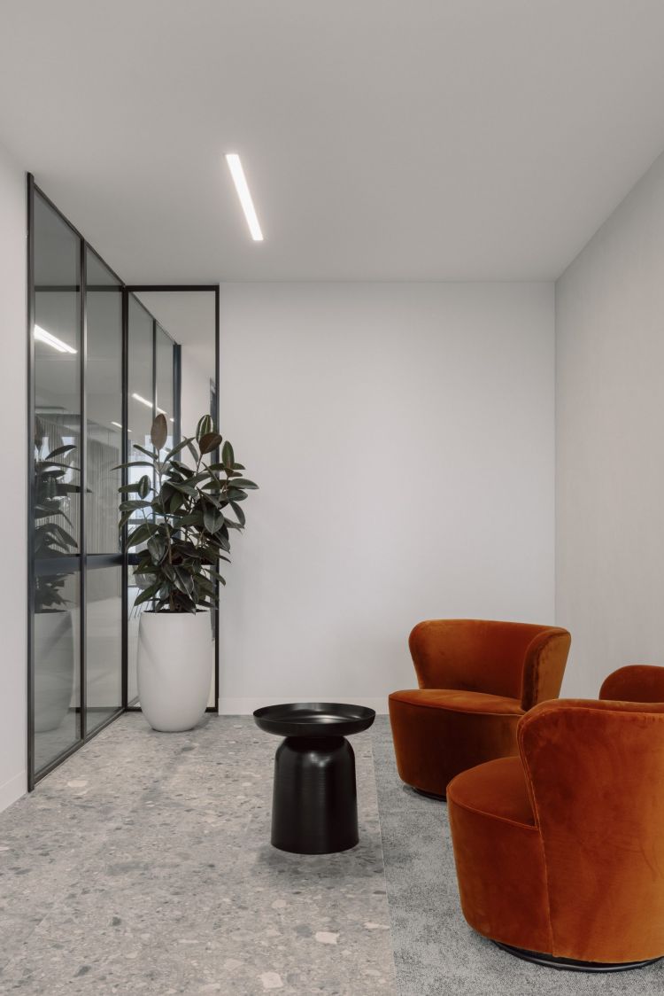 Side table and lounge chair