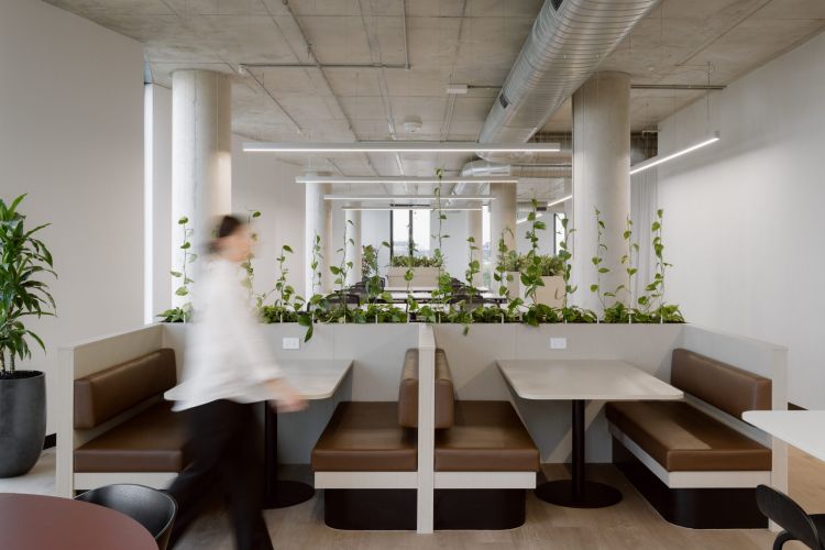 Modern office seating area