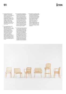 : 811 Hoffmann Counter Stool - Natural Wood Seat - Cane Backrest - by TON
