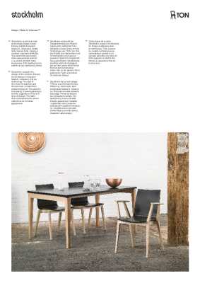 : Stockholm Kitchen Stool - Black Stain - Black Pad - by TON