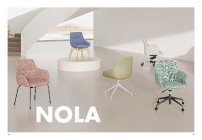 : Nola Armchair - Low Arm - Swivel Base with Castors