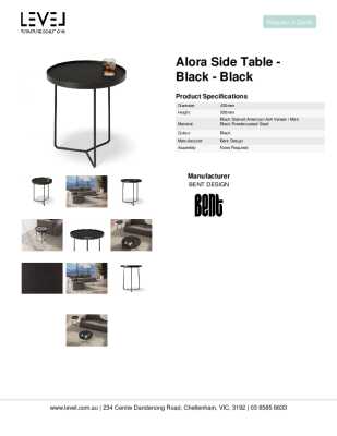 Tear Sheet: Alora Side Table - Black - Black