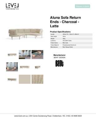 Tear Sheet: Aluna Sofa Return Ends - Latte - Outdoor