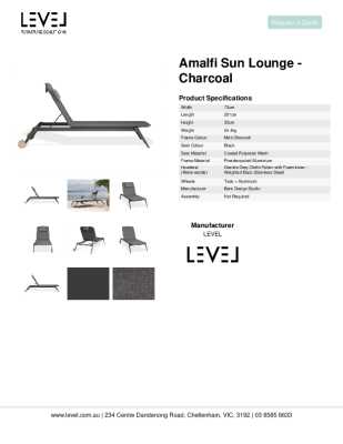 Tear Sheet: Amalfi Sun Lounge - Charcoal