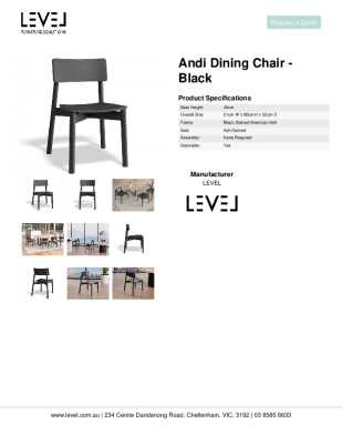 Tear Sheet: Andi Dining Chair - Black