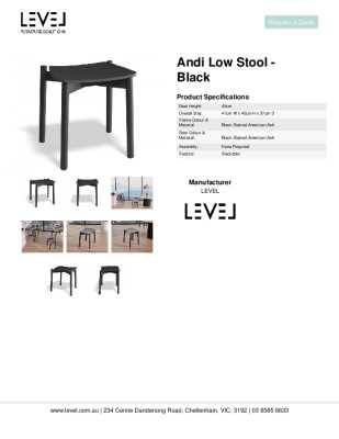 Tear Sheet: Andi Low Stool - Black