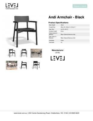 Tear Sheet: Andi Armchair - Black