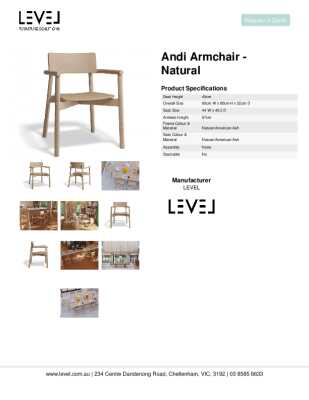 Tear Sheet: Andi Armchair - Natural