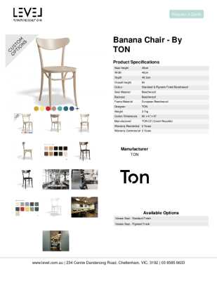 Tear Sheet: Banana Chair - by TON