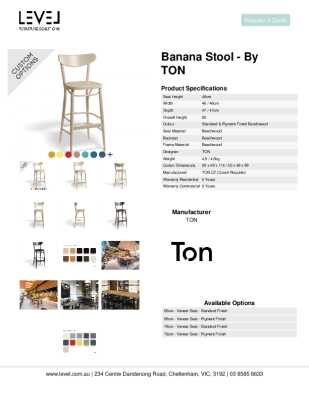 Tear Sheet: Banana Stool - by TON