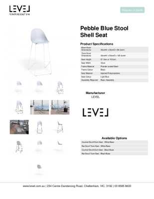 Tear Sheet: Pebble Blue Stool Shell Seat