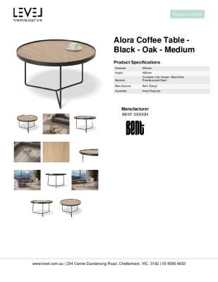 Tear Sheet: Alora Coffee Table - Black - Oak - Medium