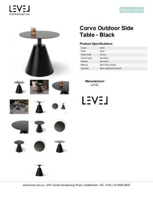 Tear Sheet: Corvo Outdoor Side Table - Black
