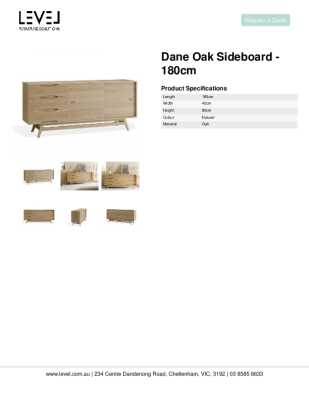 Tear Sheet: Dane Oak Sideboard - 180cm