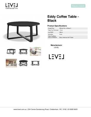 Tear Sheet: Eddy Coffee Table - Black