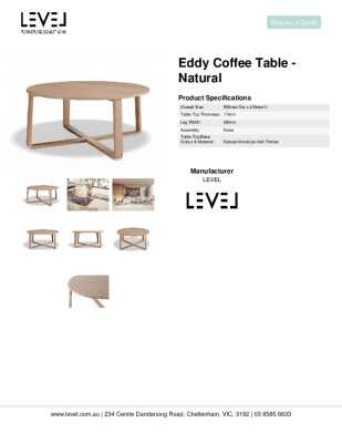 Tear Sheet: Eddy Coffee Table - Natural
