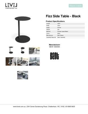 Tear Sheet: Fizz Side Table - Black 