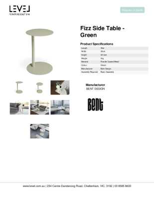 Tear Sheet: Fizz Side Table - Green 