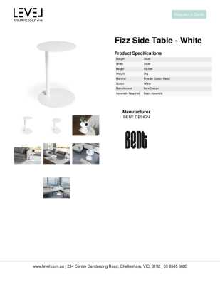 Tear Sheet: Fizz Side Table - White 
