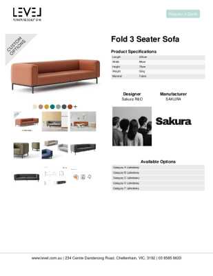 Tear Sheet: Fold 3 Seater Sofa