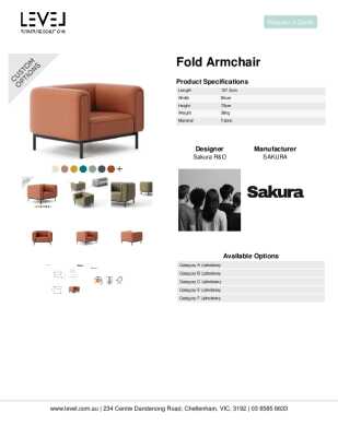 Tear Sheet: Fold Armchair 