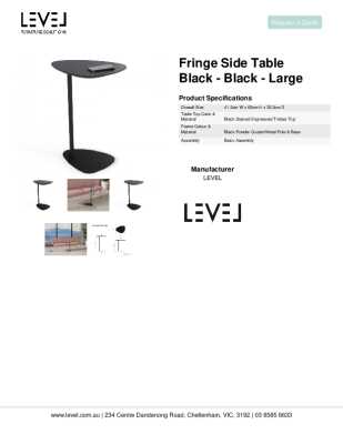Tear Sheet: Fringe Side Table Black - Black - Large