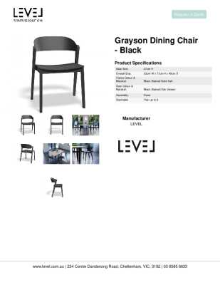 Tear Sheet: Grayson Dining Chair - Black 