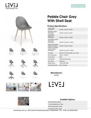 Tear Sheet: Pebble Chair Grey with Shell Seat