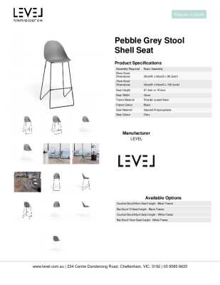 Tear Sheet: Pebble Grey Stool Shell Seat