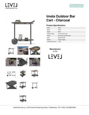 Tear Sheet: Imola Outdoor Bar Cart - Charcoal