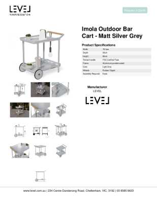 Tear Sheet: Imola Outdoor Bar Cart - Matt Silver Grey