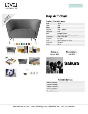 Tear Sheet: Kap Armchair