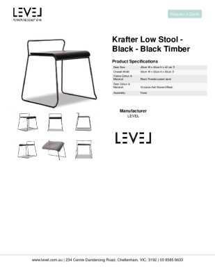Tear Sheet: Krafter Low Stool - Black - Black Timber