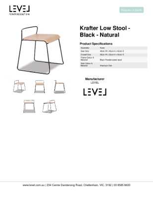 Tear Sheet: Krafter Low Stool - Black - Natural