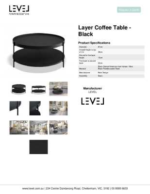Tear Sheet: Layer Coffee Table - Black