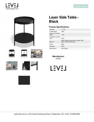 Tear Sheet: Layer Side Table - Black 
