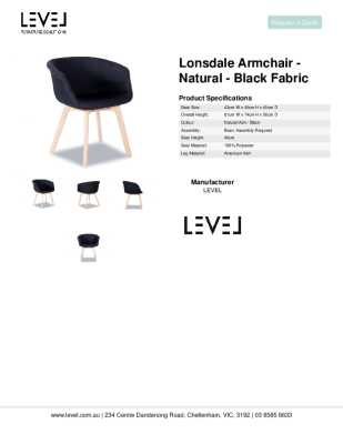 Tear Sheet: Lonsdale Armchair - Natural - Black Fabric
