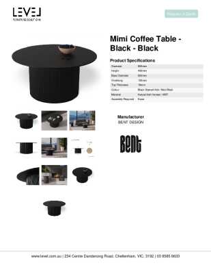 Tear Sheet: Mimi Coffee Table - Black - Black 
