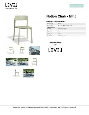 Tear Sheet: Notion Chair - Mint