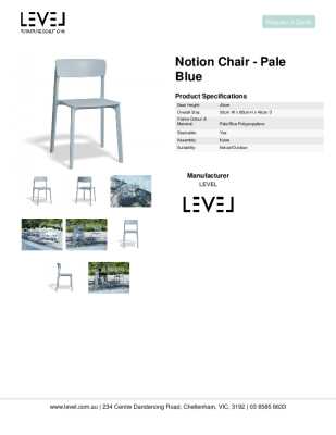 Tear Sheet: Notion Chair - Pale Blue