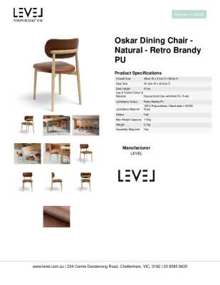 Tear Sheet: Oskar Dining Chair - Natural - Retro Brandy PU