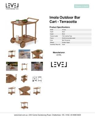 Tear Sheet: Imola Outdoor Bar Cart - Terracotta