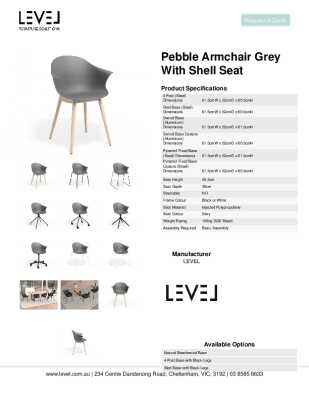Tear Sheet: Pebble Armchair Grey with Shell Seat