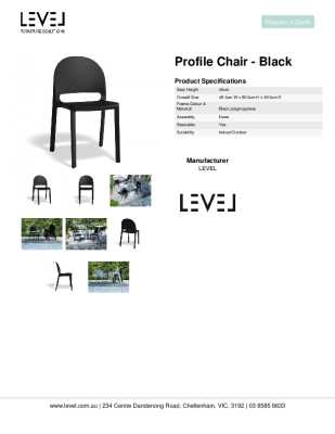 Tear Sheet: Profile Chair - Black