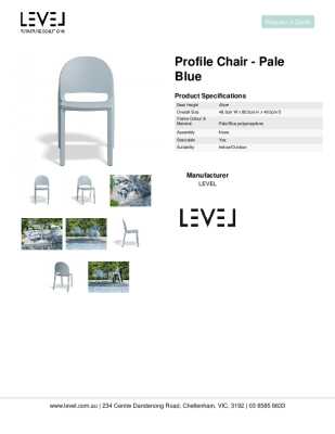 Tear Sheet: Profile Chair - Pale Blue