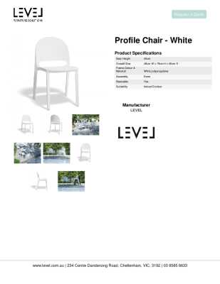 Tear Sheet: Profile Chair - White