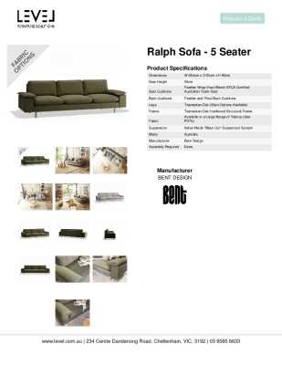 Tear Sheet: Ralph Sofa - 5 Seater 